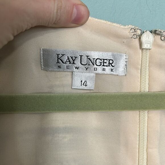 Kay Unger New York Tweed Fringe Sleeve Dress - Picture 5 of 7